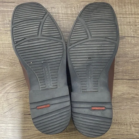 Rockport Men's Chestnut Leather Slip-Ons - Picture 8 of 9